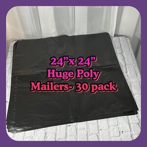 Huge Poly Mailer 24”x24” Black 30 mailers Big Poly Mailer